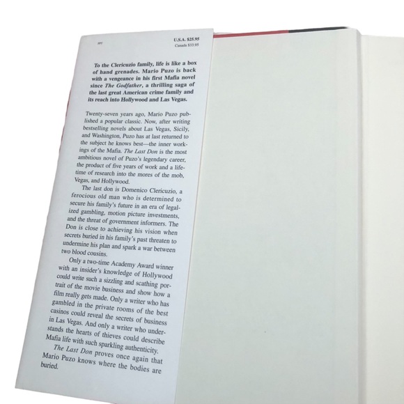 Mario Puzo The last Don novel - Picture 2 of 3